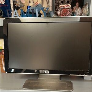 HP Black External Monitor with Sleek Design and Thin Bezel